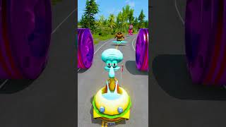 Insane and Wild Cars Crossing Thanos Hand Bollard Trap Crash – BeamNG.drive