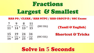 Smallest and Largest Fraction Tricks | Tamil | All Types | Maths Tricks by MR Learning Platform