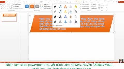 Cách chèn và chỉnh sửa Text trong Powerpoint 2016