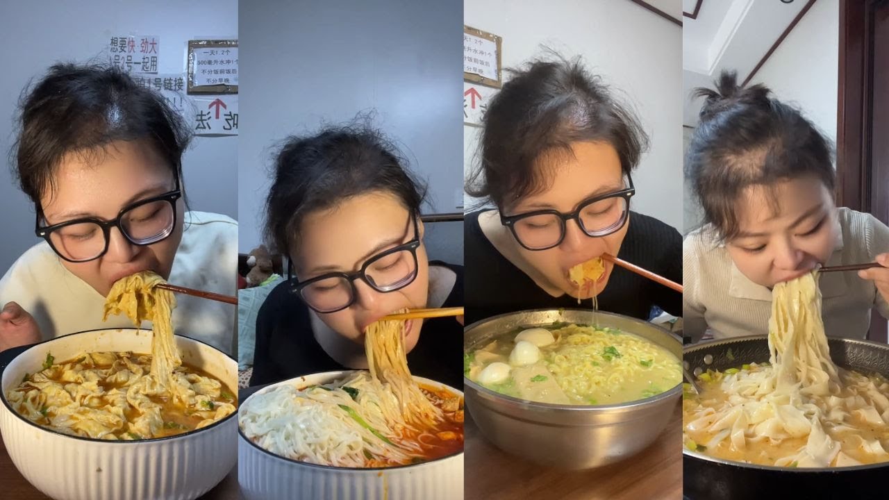 Лапша мукбагнь 🍜 | Подборка блюд | Китайская еда | Сандай | ASMR | Сладости