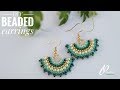 Brick stitch earrings | Easy to make gorgeous earrings | How to make earrings | DIY beaded earrings
