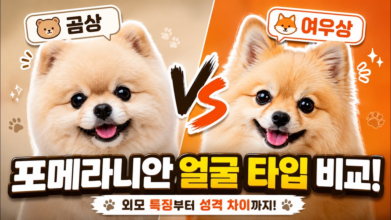 포메라니안 곰상 vs 여우상, 당신 취향은? - YouTube
