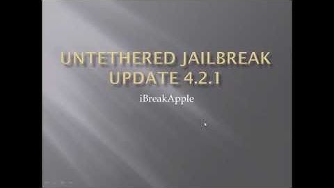 iOS 4.2.1 Untethered Jailbreak-Redsn0w