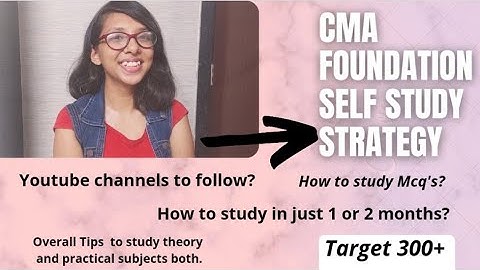 How to do self study in cma foundation | Target 300+ in cma foundation | Aarzoo bahety