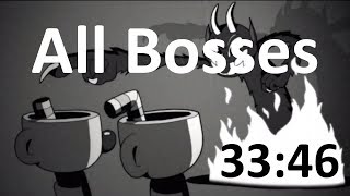 Cuphead All Bosses Regular Speedrun in 33:46