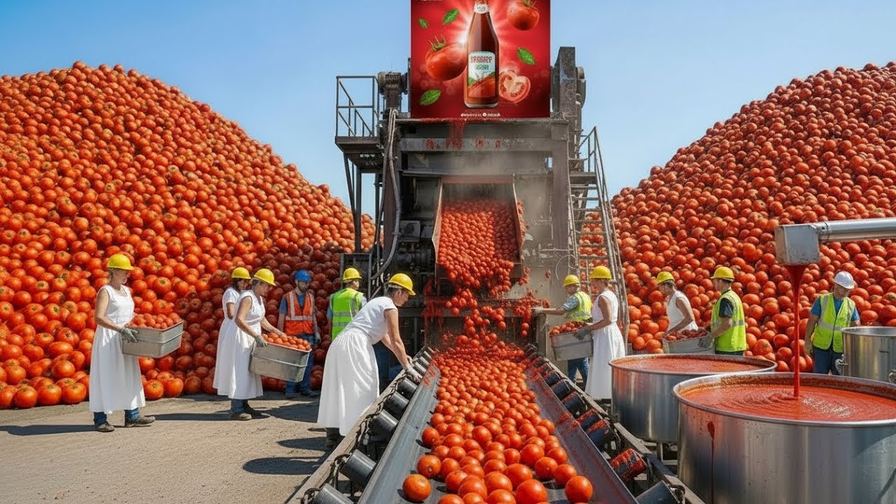 Inside A Modern Ketchup Factory | The Complete Step-By-Step Ketchup Production Process I FACTORY