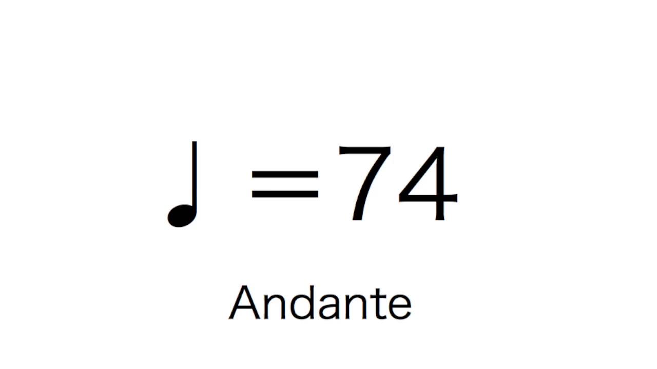 楽器練習用メトロノーム テンポ74 - YouTube