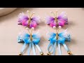 Great Simple Tutorial Using Ribbon Fabric Making Gorgeous Butterfly Hair-Pin For Beginners