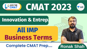Ace the CMAT 2023 | I and E | IMP Business Terminologies | Ronak Shah
