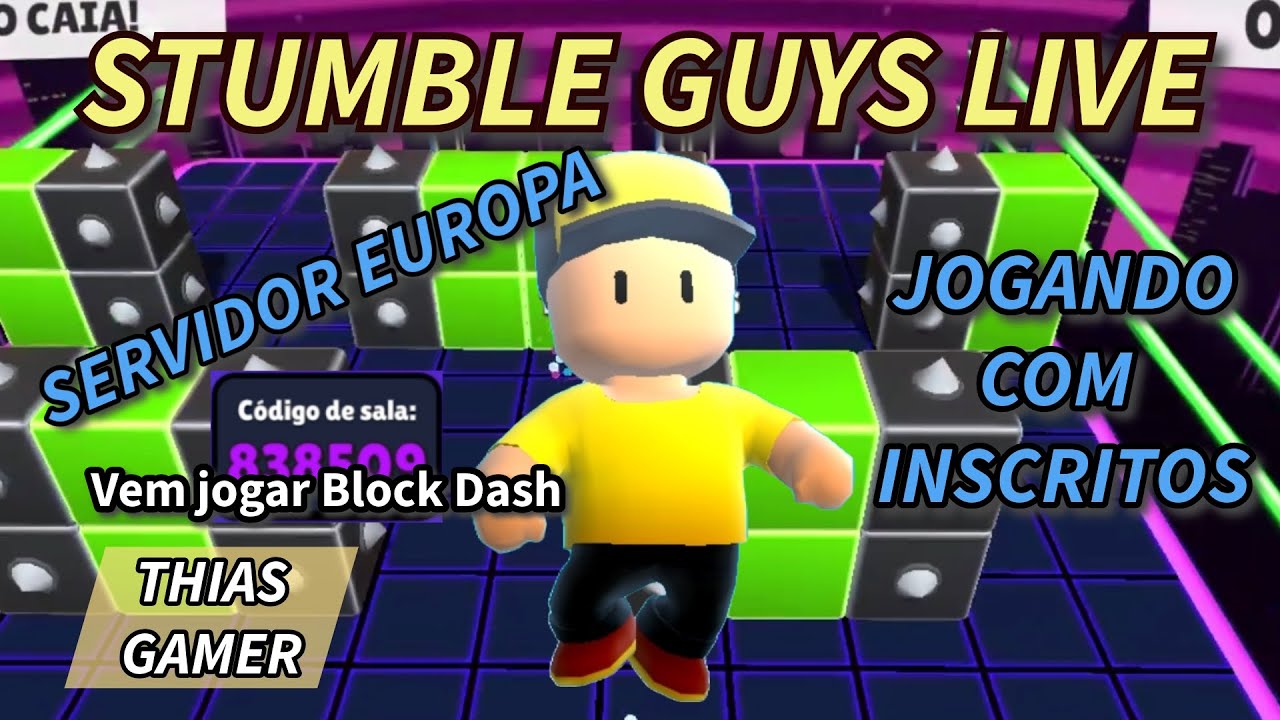 🟣 STUMBLE GUYS AO VIVO 🟣 BLOCK DASH LENDÁRIO 🟣 JOGANDO COM INSCRITOS 🟣  LIVE AGORA 🟣 GABIZAÇO 