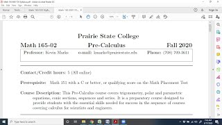 Math 165 Introduction