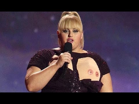 MTV Movie Awards 2013: Rebel Wilson pushes the boundaries as she shows off ¿ double nipple¿ onstage after showing off her curves in skintight leather