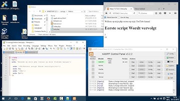 xampp phpeditor notepad++ snelkoppeling files lokalewebserver bureaublad