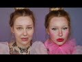 pink lips & faux bleached brows makeup tutorial