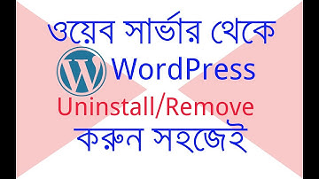 How to remove/delete/uninstalli WordPress from web hosting server