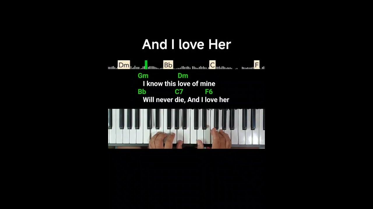And I Love Her (The Beatles) piano cover song