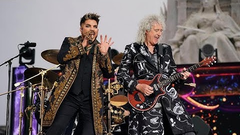 Adam Lambert and Brian May - The Queen Platinum Jubilee Party 2022