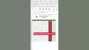 CONTROL DE ASISTENCIA SEMANAL en EXCEL #excel
