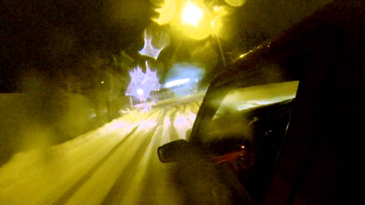 Winter drifting + crash