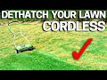 How to Dethatch an UGLY LAWN NOW CORDLESS!