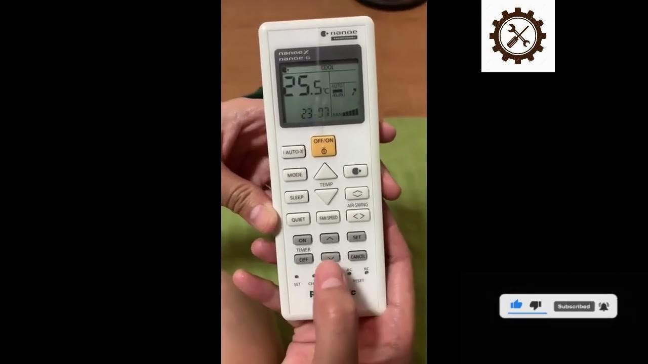 HOW TO SET CLOCK, ON AND OFF TIMER OF PANASONIC AC REMOTE YouTube