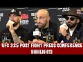 UFC 325 Post Fight Press Conference Highlights