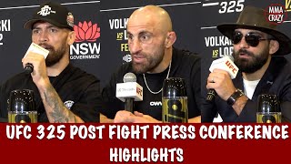 UFC 325 Post Fight Press Conference Highlights