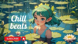 Relax and chill out with lofi music 🧚🏻‍♂️ (with water sounds) 🪷 #chillbeats #studybeats #lofi