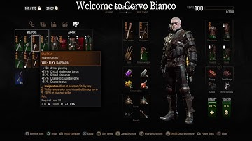 Witcher 3 Lvl 100 Showcase and Corvo Bianco Tour