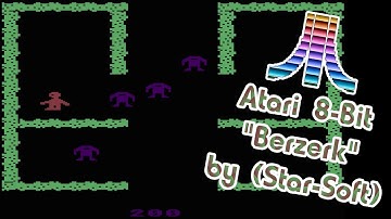 Atari 8-Bit Game Play, Berzerk (Star-Soft)