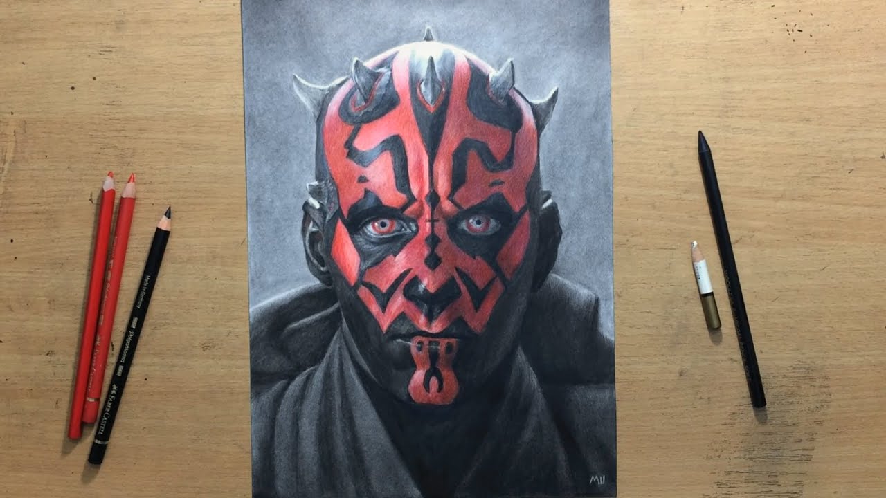 How To Draw Darth Maul  Step By Step  Star Wars  YouTube