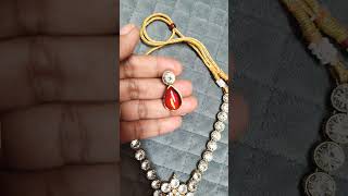 My first handmade kundan necklace #youtubeshorts #jewellery #kundan #fashion #diy