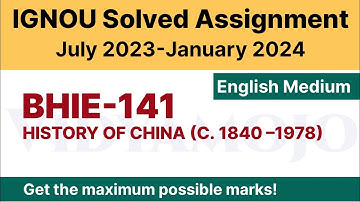 IGNOU BHIE 141 Solved Assignment 2023-24 PDF Download | English Medium | Vidyamojo
