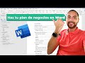 [Tutorial] Cómo hacer un plan de negocios en Word super fácil (Primera parte)