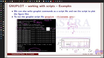 Computational Physics -- FORTRAN 90/95 Gnuplot: Examples Part-1 -- MSc., SASTRA |Lecture-20|