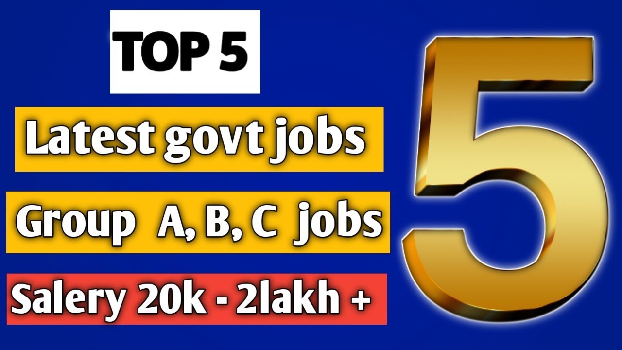 Top 5 Government jobs in July 2021 india | Latest Top 5 Government Job Vacancy July 2021