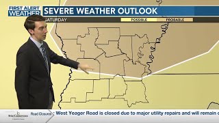 Jake's First Alert Forecast: Monitoring Strong Winds Thurs. & Unsettled Weather for Sat.