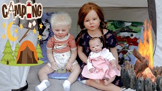 Reborn doll Family Camping Trip Ruined by storm