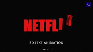Simple 3D Text Animation in After Effects Tutorial #aftereffects  #motiongraphics #logointrovideo