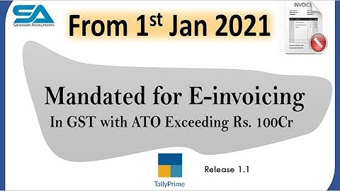 E Invoicing in Tally Prime Release 1.1