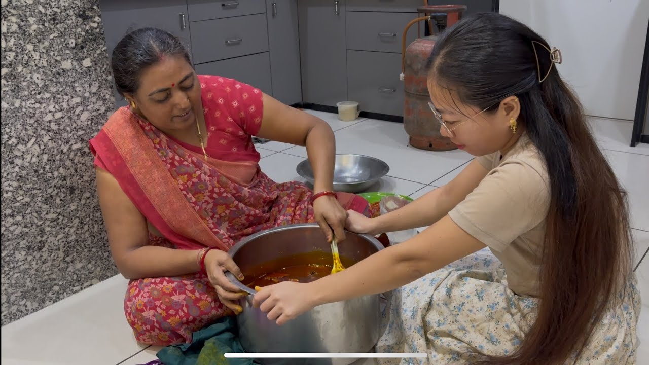 ફૂલ વ્લોગ  મમ્મી એ કેરી નું અથાણું બનાવું 😍❤️😍 || Jeni videos || mammi e keri nu athanu banavyu