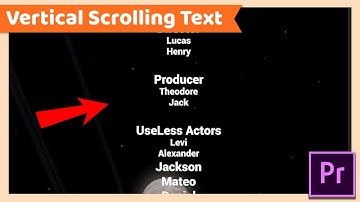 Vertical Scrolling or Rolling Text | Adobe Premiere Pro CC Tutorial