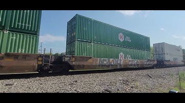 NS 265 Intermodal Taylors, SC w/CN & BNSF GEVOS trailing 2nd and 3rd