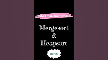 #datastructure #datastructurenotes #mergesort #heapsort #sortingalgorithm #handwritten #notes#shorts