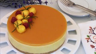 No-Bake Mango Cheesecake Mousse Cake by Fine Art of Cooking  芒果慕斯蛋糕, 无需烘烤容易做到