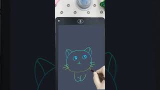 How to Draw A Cute Cat, Super Easy, with LCD Writing Tablet screenshot 2