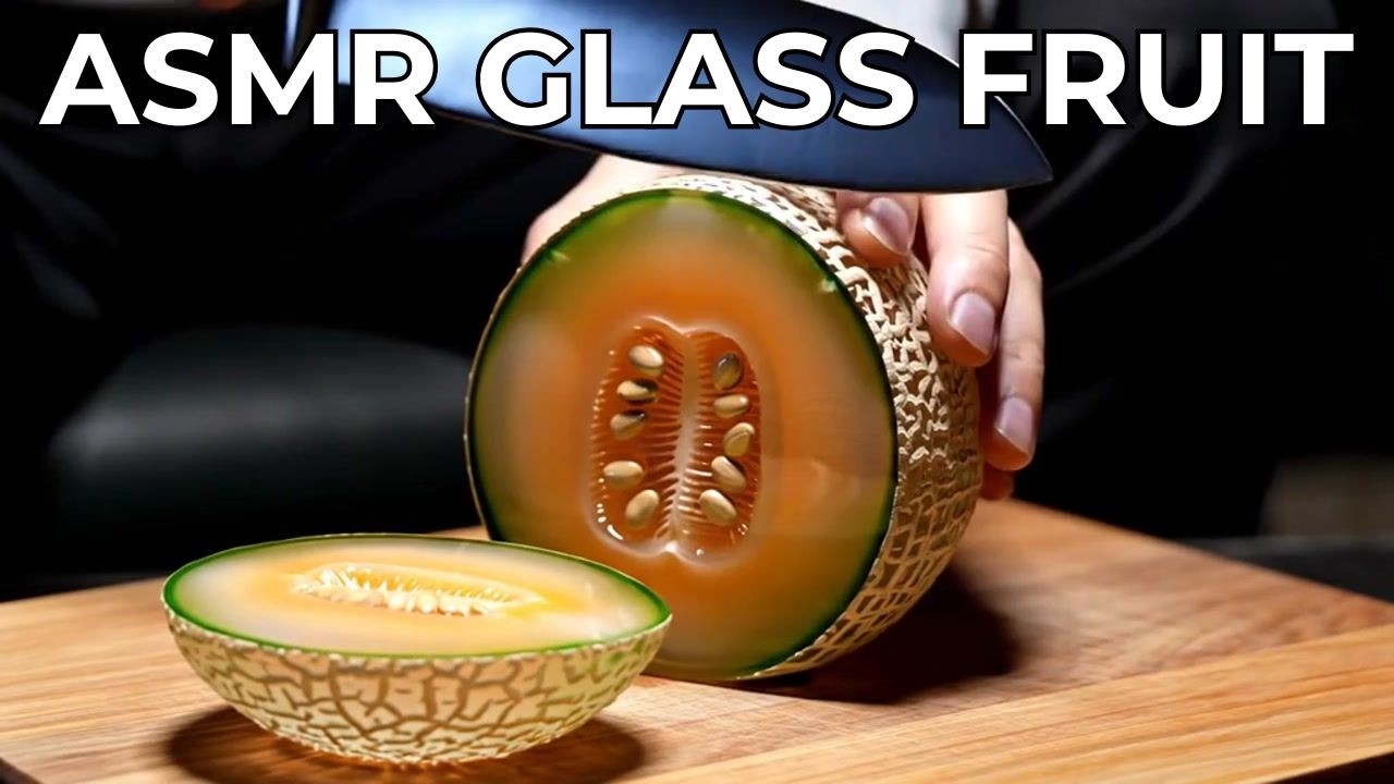 10-HOUR SATISFYING ASMR: AI KEYBOARD Cutting FRUIT and VEGETABLE Glass Compilation — Sleep? Study?