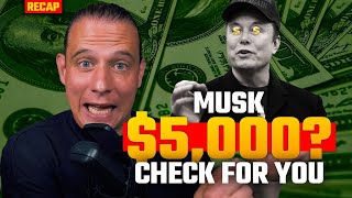 Trump Musk give $5,000 check Doge savings,  Egg Prices All-Time High, Stocks tank