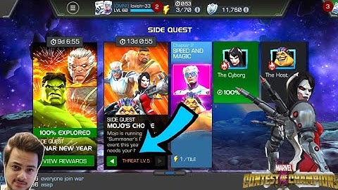 SIDE QUEST MOJO CHOICE (THREAT LEVEL 5) WEEK 3 COMPLETE 7* DEFENDERS FIGHT | MCOC GAMEPLAY IN HINDI