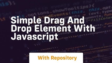 Simple drag and drop element with javascript
